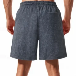 Online OUKU Men's Athletic Shorts Sweat Shorts Shorts Summer Shorts Pocket Drawstring Elastic Waist Plain Comfort Breathable Short Outdoor Sports Classic Casual Black Navy Blue Brown