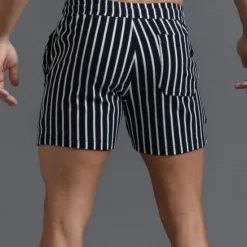 Sale OUKU Men's Athletic Shorts Sweat Shorts Shorts Summer Shorts Pocket Drawstring Elastic Waist Stripes Comfort Breathable Short Outdoor Sports Classic Casual Black Light Grey