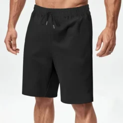 New OUKU Men's Athletic Shorts Sweat Shorts Shorts Summer Shorts Pocket Drawstring Elastic Waist Plain Comfort Breathable Short Outdoor Sports Classic Casual Black Red