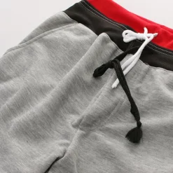 OUKU Men's Athletic Shorts Sweatpants Capri Pants Drawstring Color Block Comfort Breathable Casual Daily Streetwear Sports Fashion Black White Micro-elastic