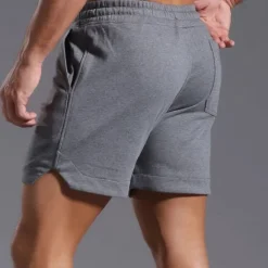 New OUKU Men's Athletic Shorts Sweat Shorts Shorts Summer Shorts Pocket Drawstring Elastic Waist Plain Comfort Breathable Short Outdoor Sports Classic Casual Black White Micro-elastic
