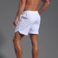 New OUKU Men's Athletic Shorts Sweat Shorts Shorts Summer Shorts Pocket Drawstring Elastic Waist Plain Comfort Breathable Short Outdoor Sports Classic Casual Black White Micro-elastic