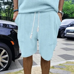 Sale OUKU Men's Athletic Shorts Sweat Shorts Shorts Summer Shorts Pocket Drawstring Elastic Waist Plain Comfort Breathable Knee Length Outdoor Sports Classic Casual Black White