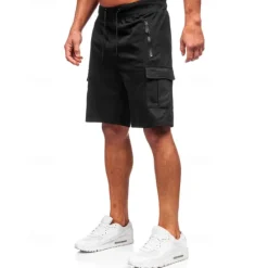 Outlet OUKU Men's Athletic Shorts Sweat Shorts Shorts Summer Shorts Pocket Drawstring Elastic Waist Plain Comfort Breathable Short Outdoor Sports Classic Casual Black Light Grey Micro-elastic