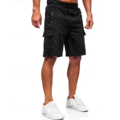 Outlet OUKU Men's Athletic Shorts Sweat Shorts Shorts Summer Shorts Pocket Drawstring Elastic Waist Plain Comfort Breathable Short Outdoor Sports Classic Casual Black Light Grey Micro-elastic