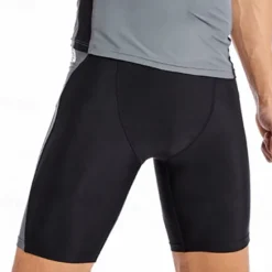 OUKU Men's Athletic Swimwear Swim Shorts Board Shorts Bottoms Swimming Surfing Racing Solid Colored Swimwear Quick Dry Lightweight Terylene Beach Wear Black