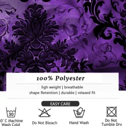 Hot OUKU Men's Baroque Halloween Costumes Day of the Dead Button Up Shirt Long Sleeve Casual Party Evening Wear Daily Fall Winter Spring & Summer Turndown Shirt Collar Button Up 3D Print Black Blue Purple
