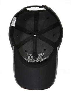 OUKU Men's Baseball Cap Black Dark Navy 100% Cotton Embroidered Travel Beach Outdoor Vacation Plain Adjustable Fashion