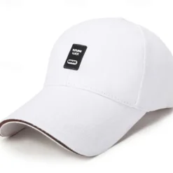 Clearance OUKU Men's Baseball Cap Black White Cotton Travel Beach Outdoor Vacation Plain Adjustable Fashion