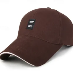 Clearance OUKU Men's Baseball Cap Black White Cotton Travel Beach Outdoor Vacation Plain Adjustable Fashion