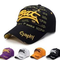 Sale OUKU Men's Baseball Cap Black White Polyester Embroidery Travel Beach Outdoor Vacation Plain Adjustable Sunscreen Fashion