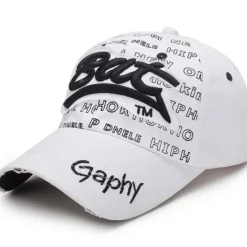 Sale OUKU Men's Baseball Cap Black White Polyester Embroidery Travel Beach Outdoor Vacation Plain Adjustable Sunscreen Fashion