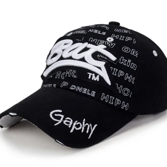 Sale OUKU Men's Baseball Cap Black White Polyester Embroidery Travel Beach Outdoor Vacation Plain Adjustable Sunscreen Fashion