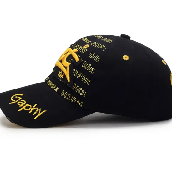 Sale OUKU Men's Baseball Cap Black White Polyester Embroidery Travel Beach Outdoor Vacation Plain Adjustable Sunscreen Fashion