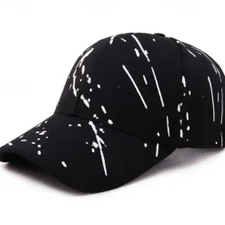 Outlet OUKU Men's Baseball Cap Black White Polyester Travel Beach Outdoor Vacation Graffiti Adjustable Fashion