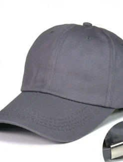 OUKU Men's Baseball Cap Black White Cotton Streetwear Stylish Casual Daily Outdoor clothing Holiday Plain Sunscreen