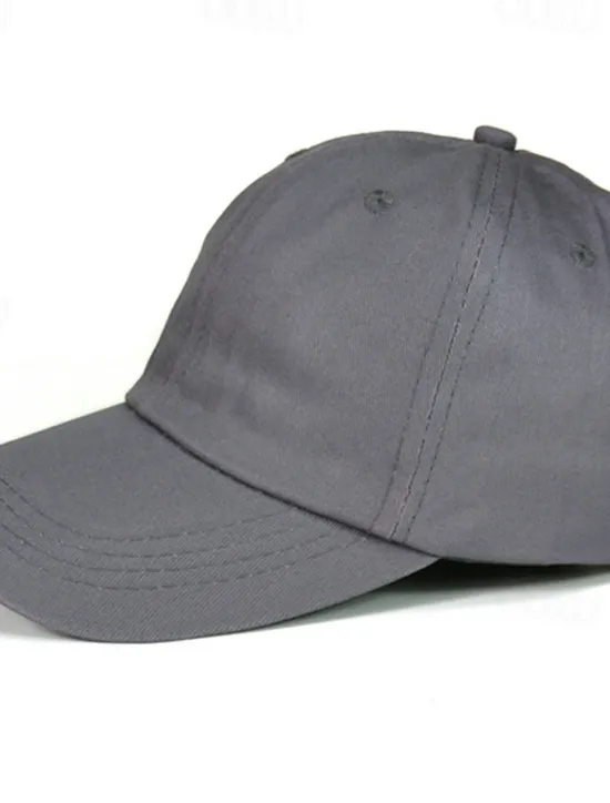 OUKU Men's Baseball Cap Black White Cotton Streetwear Stylish Casual Daily Outdoor clothing Holiday Plain Sunscreen