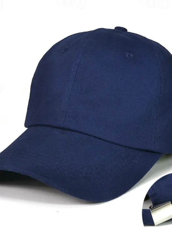 OUKU Men's Baseball Cap Black White Cotton Streetwear Stylish Casual Daily Outdoor clothing Holiday Plain Sunscreen