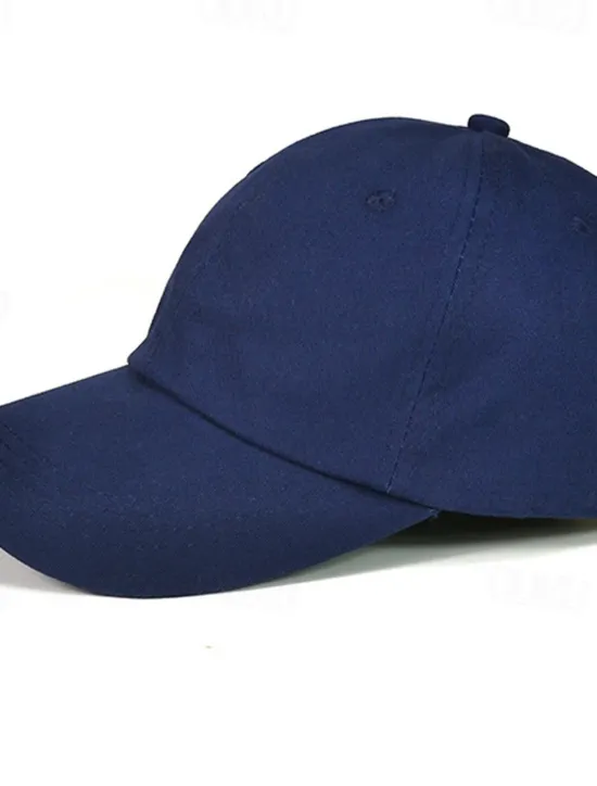 OUKU Men's Baseball Cap Black White Cotton Streetwear Stylish Casual Daily Outdoor clothing Holiday Plain Sunscreen