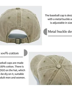 Sale OUKU Men's Baseball Cap Black Yellow Cotton Streetwear Stylish Casual Daily Outdoor clothing Holiday Plain Sunscreen