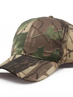 New OUKU Men's Baseball Cap Brown Green Cotton Print Streetwear Stylish Casual Daily Outdoor clothing Holiday Plants Sunscreen