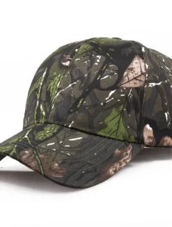 New OUKU Men's Baseball Cap Brown Green Cotton Print Streetwear Stylish Casual Daily Outdoor clothing Holiday Plants Sunscreen