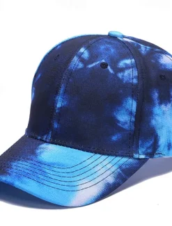 Best OUKU Men's Baseball Cap Sun Hat Trucker Hat White Blue Cotton Adjustable Fashion Daily Wear Festival Tie Dye Casual / Daily