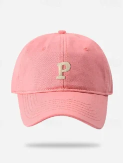 Best OUKU Men's Baseball Cap Sun Hat Trucker Hat Black Pink Cotton Embroidered Fashion Casual Street Daily Letter Adjustable Sunscreen Breathable