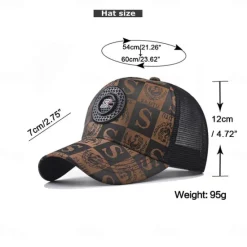 Best OUKU Men's Baseball Cap Sun Hat Trucker Hat Mesh Cap Black Golden Poly / Cotton Blend Adjustable Fashion Daily Wear Festival Letter Printed Letters Casual / Daily