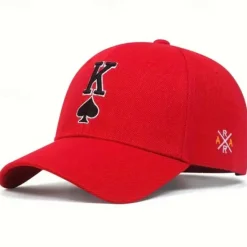 OUKU Men's Baseball Cap Sun Hat Trucker Hat Black Red Acrylic Fibers Embroidered Fashion Casual Street Daily Poker Adjustable Sunscreen Breathable