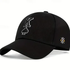 OUKU Men's Baseball Cap Sun Hat Trucker Hat Black Red Acrylic Fibers Embroidered Fashion Casual Street Daily Poker Adjustable Sunscreen Breathable