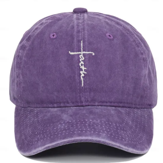 Outlet OUKU Men's Baseball Cap Sun Hat Black Wine Polyester Faith Letter Travel Beach Vacation Casual Plain Adjustable Fashion