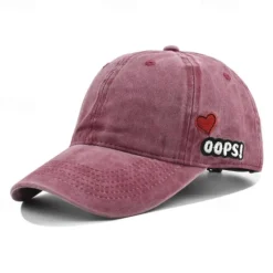 Online OUKU Men's Baseball Cap Sun Hat Trucker Hat Black Wine Cotton Embroidered Fashion Casual Street Daily Letter Adjustable Sunscreen Breathable