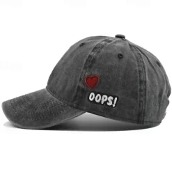 Online OUKU Men's Baseball Cap Sun Hat Trucker Hat Black Wine Cotton Embroidered Fashion Casual Street Daily Letter Adjustable Sunscreen Breathable