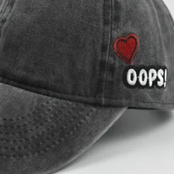 Online OUKU Men's Baseball Cap Sun Hat Trucker Hat Black Wine Cotton Embroidered Fashion Casual Street Daily Letter Adjustable Sunscreen Breathable