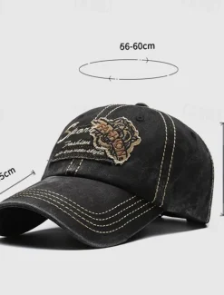 Best OUKU Men's Baseball Cap Sun Hat Cowboy Hat Black Red Cotton Vintage Style Fashion Daily Theme Party Quotes & Sayings Sunscreen