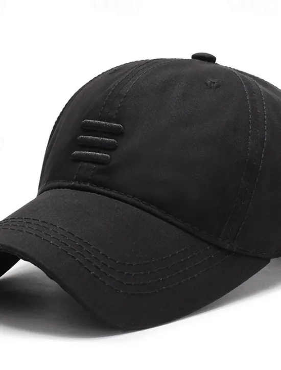 OUKU Men's Baseball Cap Sun Hat Black Blue Cotton Travel Beach Outdoor Vacation Plain Adjustable Fashion Eye Protection