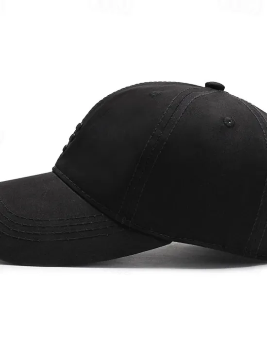 OUKU Men's Baseball Cap Sun Hat Black Blue Cotton Travel Beach Outdoor Vacation Plain Adjustable Fashion Eye Protection