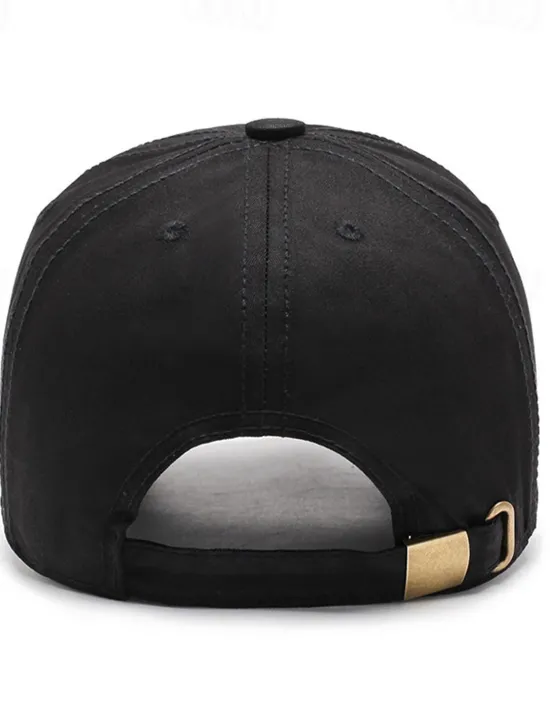 OUKU Men's Baseball Cap Sun Hat Black Blue Cotton Travel Beach Outdoor Vacation Plain Adjustable Fashion Eye Protection