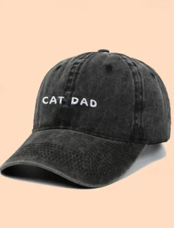 OUKU Men's Baseball Cap Sun Hat Trucker Hat Black Wine Cotton Embroidered Fashion Casual Street Daily Letter Adjustable Sunscreen Breathable