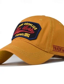 Best OUKU Men's Baseball Cap Sun Hat Trucker Hat Black Yellow Cotton Embroidered Fashion Casual Street Daily Letter Adjustable Sunscreen Breathable