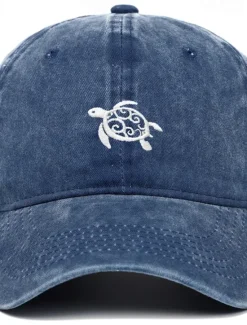 Best OUKU Men's Baseball Cap Sun Hat Trucker Hat Black Pink Cotton Embroidered Fashion Casual Street Daily Turtle Adjustable Sunscreen Breathable