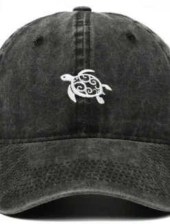 Best OUKU Men's Baseball Cap Sun Hat Trucker Hat Black Pink Cotton Embroidered Fashion Casual Street Daily Turtle Adjustable Sunscreen Breathable