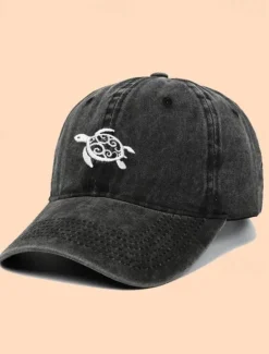 Best OUKU Men's Baseball Cap Sun Hat Trucker Hat Black Pink Cotton Embroidered Fashion Casual Street Daily Turtle Adjustable Sunscreen Breathable