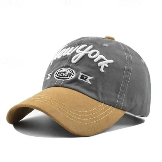Sale OUKU Men's Baseball Cap Sun Hat Trucker Hat Black Navy Blue Cotton Embroidered Fashion Casual Street Daily Letter Adjustable Sunscreen Breathable