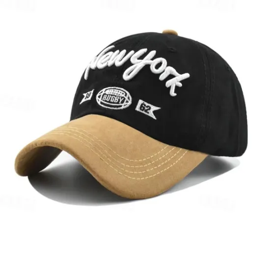 Sale OUKU Men's Baseball Cap Sun Hat Trucker Hat Black Navy Blue Cotton Embroidered Fashion Casual Street Daily Letter Adjustable Sunscreen Breathable
