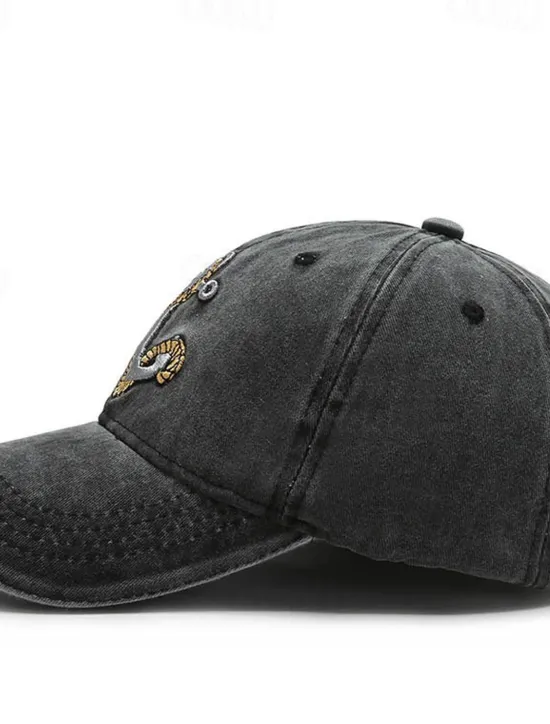 Sale OUKU Men's Baseball Cap Sun Hat Trucker Hat Black Navy Blue Polyester Embroidered Fashion Casual Street Daily Anchor Adjustable Sunscreen Breathable