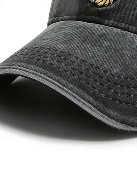 Sale OUKU Men's Baseball Cap Sun Hat Trucker Hat Black Navy Blue Polyester Embroidered Fashion Casual Street Daily Anchor Adjustable Sunscreen Breathable