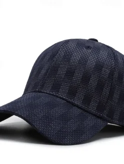 Clearance OUKU Men's Baseball Cap Sun Hat Black Blue 100% Cotton Travel Beach Outdoor Vacation Plain Sunscreen Fashion Elastic
