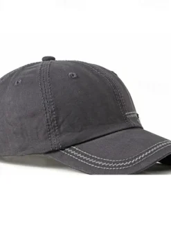 Hot OUKU Men's Baseball Cap Sun Hat Trucker Hat Light Khaki Black Polyester Embroidered Fashion Casual Street Daily Letter Adjustable Sunscreen Breathable